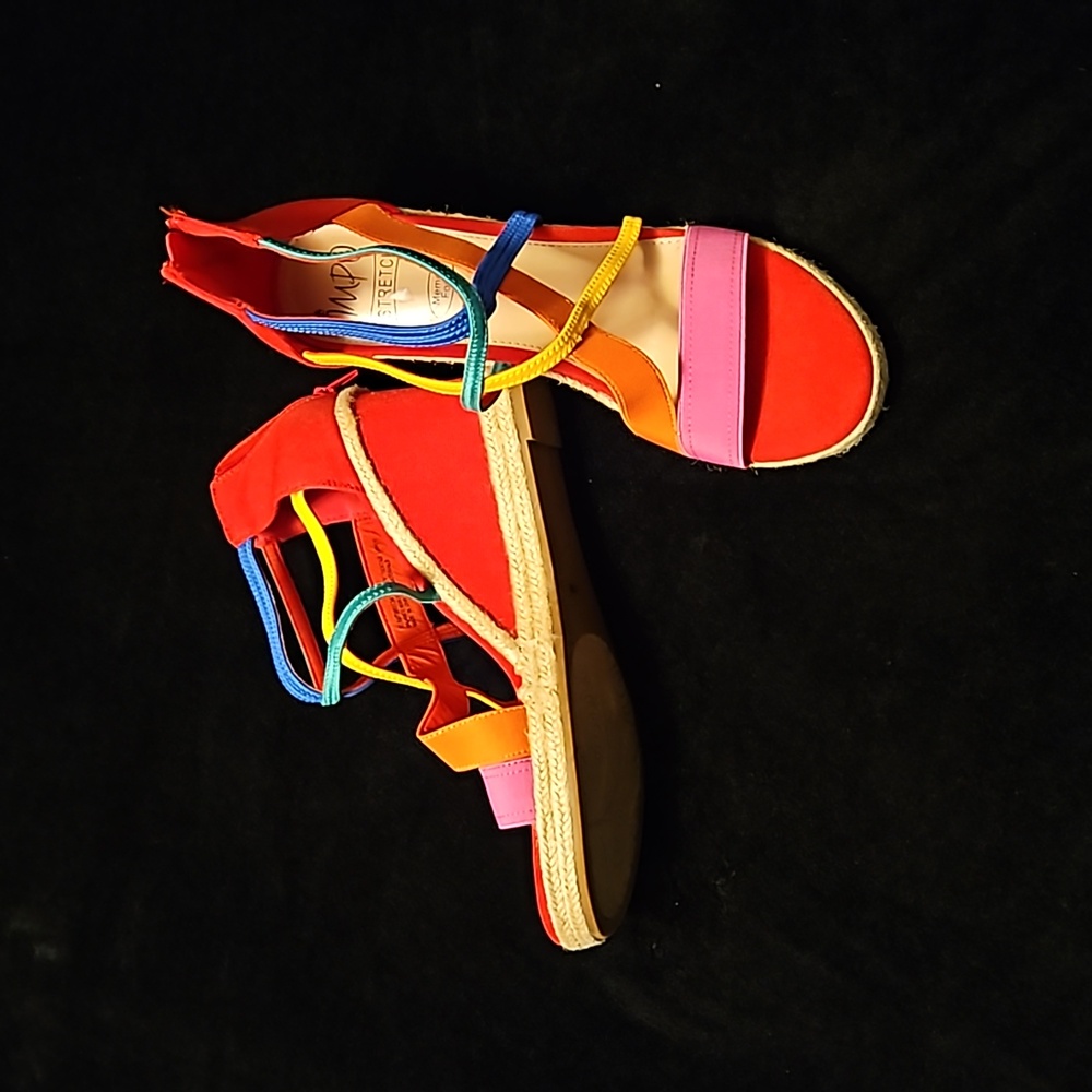 Rainbow Wedge Sandals